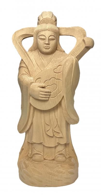 五徳山水澤寺 開眼供養済み》龍王弁財天(木製：桧 古美彩色)＿辨財天