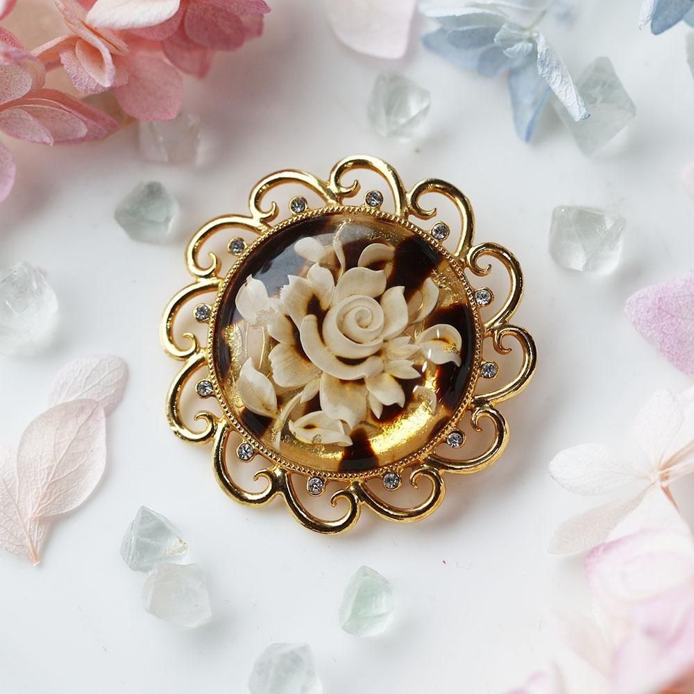 専用 本鼈甲 ブローチ 帯留 41g タカチ 東な7-0317☆2F 本鼈甲ブローチ・