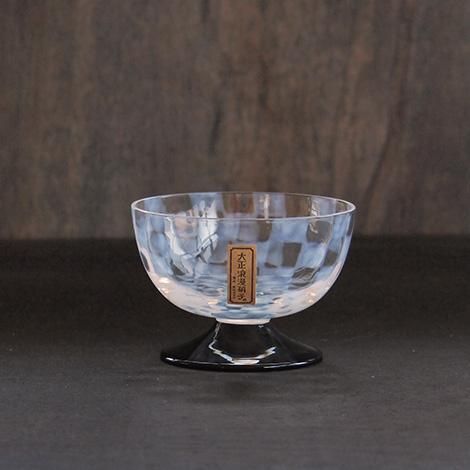 大正ロマン筒型氷コップ乳白縁緑ウランガラス和ガラスアンティーク古道具