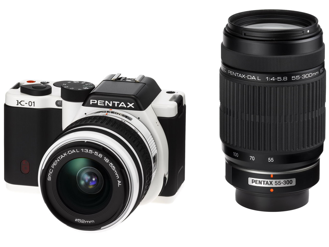 ペンタックス PENTAX K-01 ダブルズームキット [ホワイト×ブラック