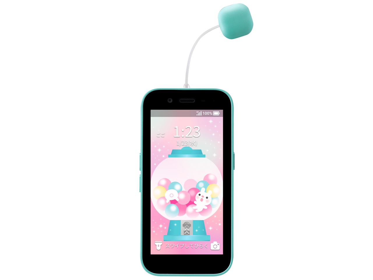 ソフトバンク キッズフォン3 ミントグリーン ケース付き SoftBank