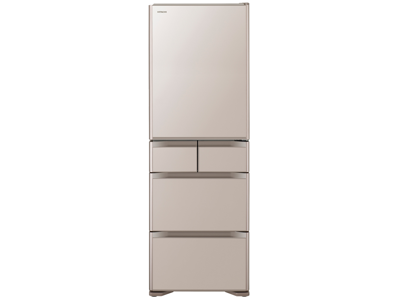 日立 401L 冷蔵庫 大容量 ガラス面 シャンパン 訳あり【地域限定配送