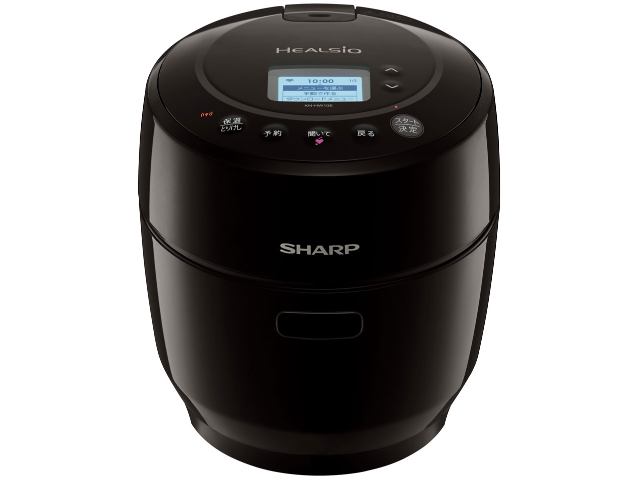 SHARP】ヘルシオ ホットクック KN-HW10E 水なし自動調理鍋 ブラック