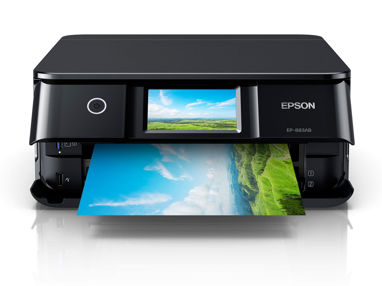 EPSON EP-883AW ホワイト インクジェットプリンター EPSON カラリオ EP