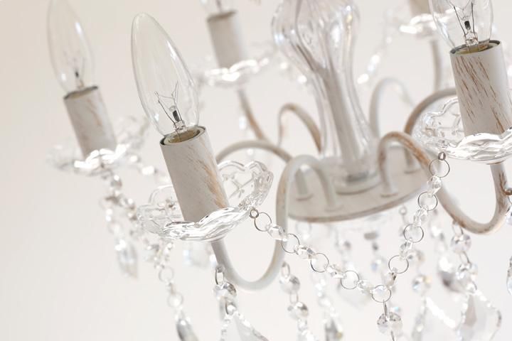 遠藤照明 クリスタル装飾 ホワイトシャンデリア デザイン照明