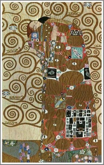 クリムト【抱擁】 - 手描き 絵画（油絵複製画）販売のアート名画館