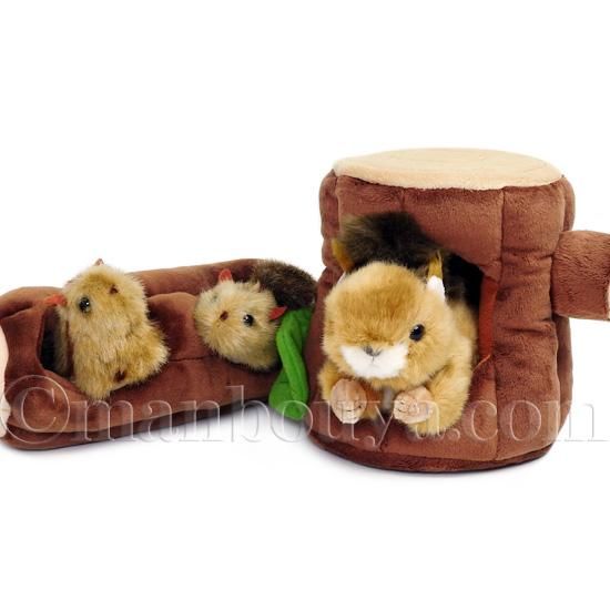 ぬいぐるみ 木の切り株 お家