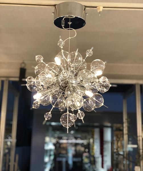 バブルシャンデリア シルバー 10灯 直径60cm 10灯 バブルシャンデリア