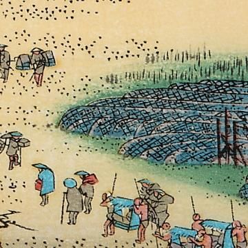 浮世絵 廣重短冊集 No.13〜24のうち17は無し 浮世絵 廣重短冊