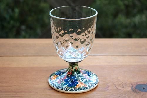 VENA」グラスゴブレット型押ショート【青いマーガレット