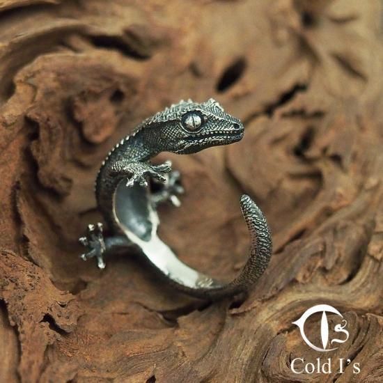 Cold I's,コールドアイズ,Crested Gecko Ring,- SILVER SHIELD