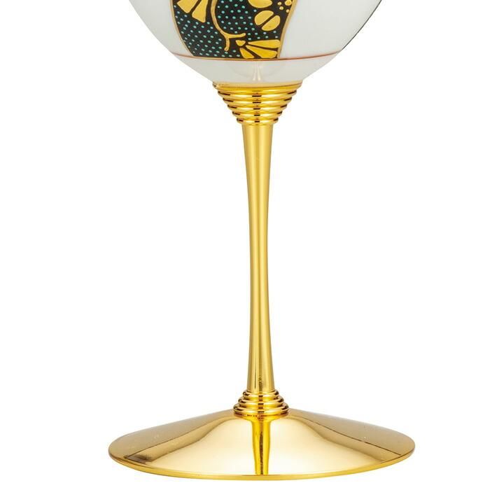 ワインカップ 本金捻青粒鉄仙文 / 上野真奈美