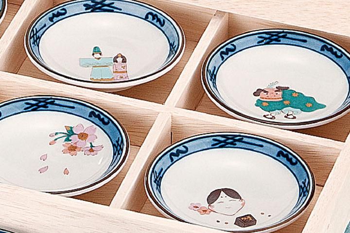 3号皿揃 絵ごよみ