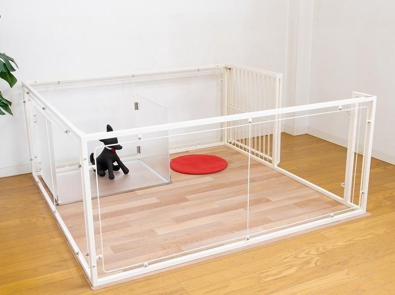 多頭飼いにオススメな大きなサークル。透明アクリルパネルが おしゃれ