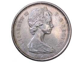 エリザベス2世25セント銀貨|カナダ|コレクターズショップのトモリンズ24