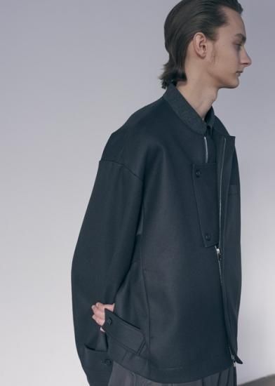 stein（シュタイン）2021AW 21AW NO COLLAR MELTON JACKET ノーカラー