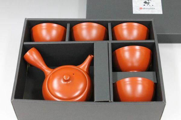 常滑焼 茶殻入れ 湯のみ 急須 伝統の朱泥焼き 14点セット売り 2025年