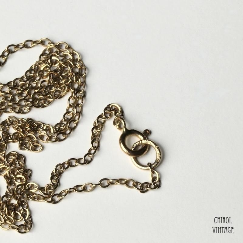 アンティーク 9Kゴールド フォックスチャーム ネックレス - CHIROL