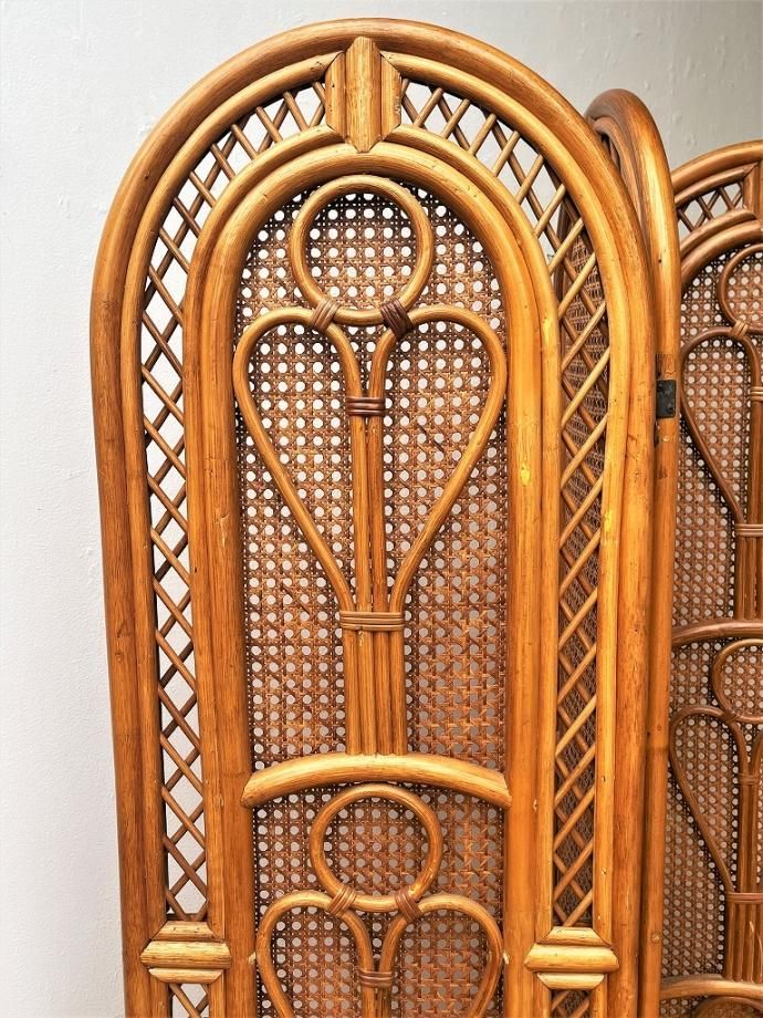 ヴィンテージ ラタン パーテーション - アンティーク、ビンテージの