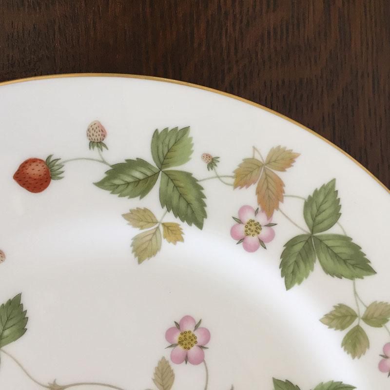 ま*ん様 ワイルドストロベリー プレート 黒壺マーク 6客揃 ま*ん