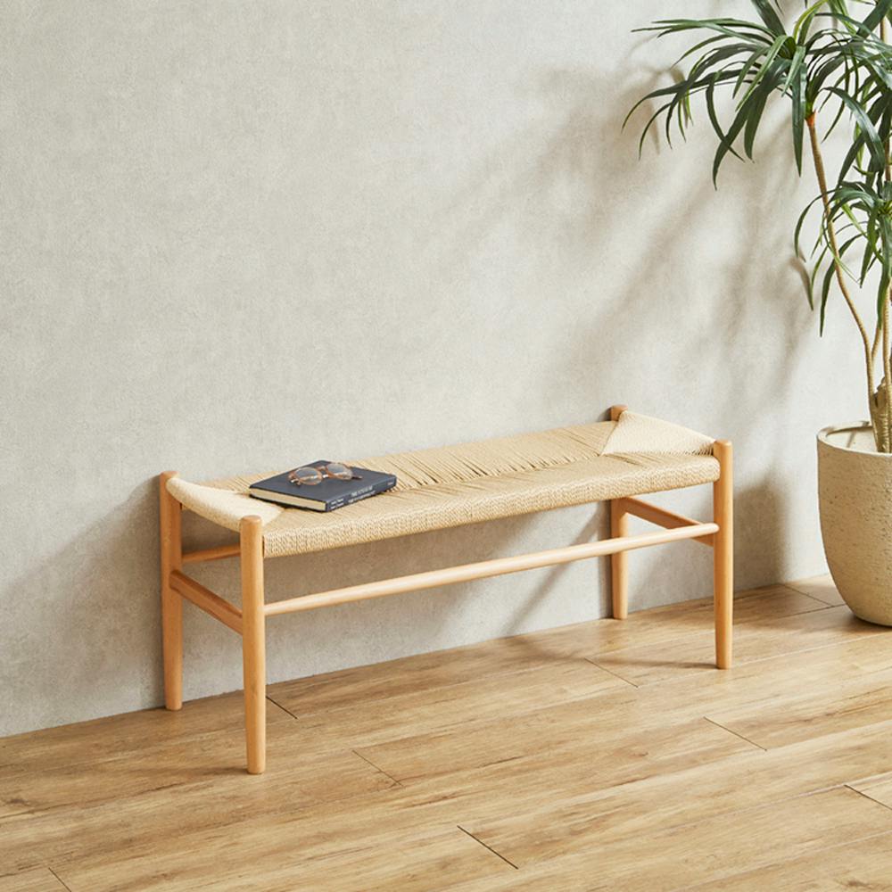 後藤家具物産 ノルディック ベンチ ナチュラル/ホワイト 51×37 BT-NDK