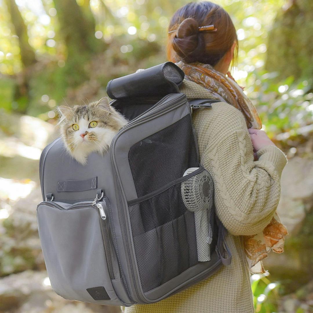 ONEKOSAMA OINUSAMA 3WAYペットキャリーバッグ リュック 犬 猫 グレー