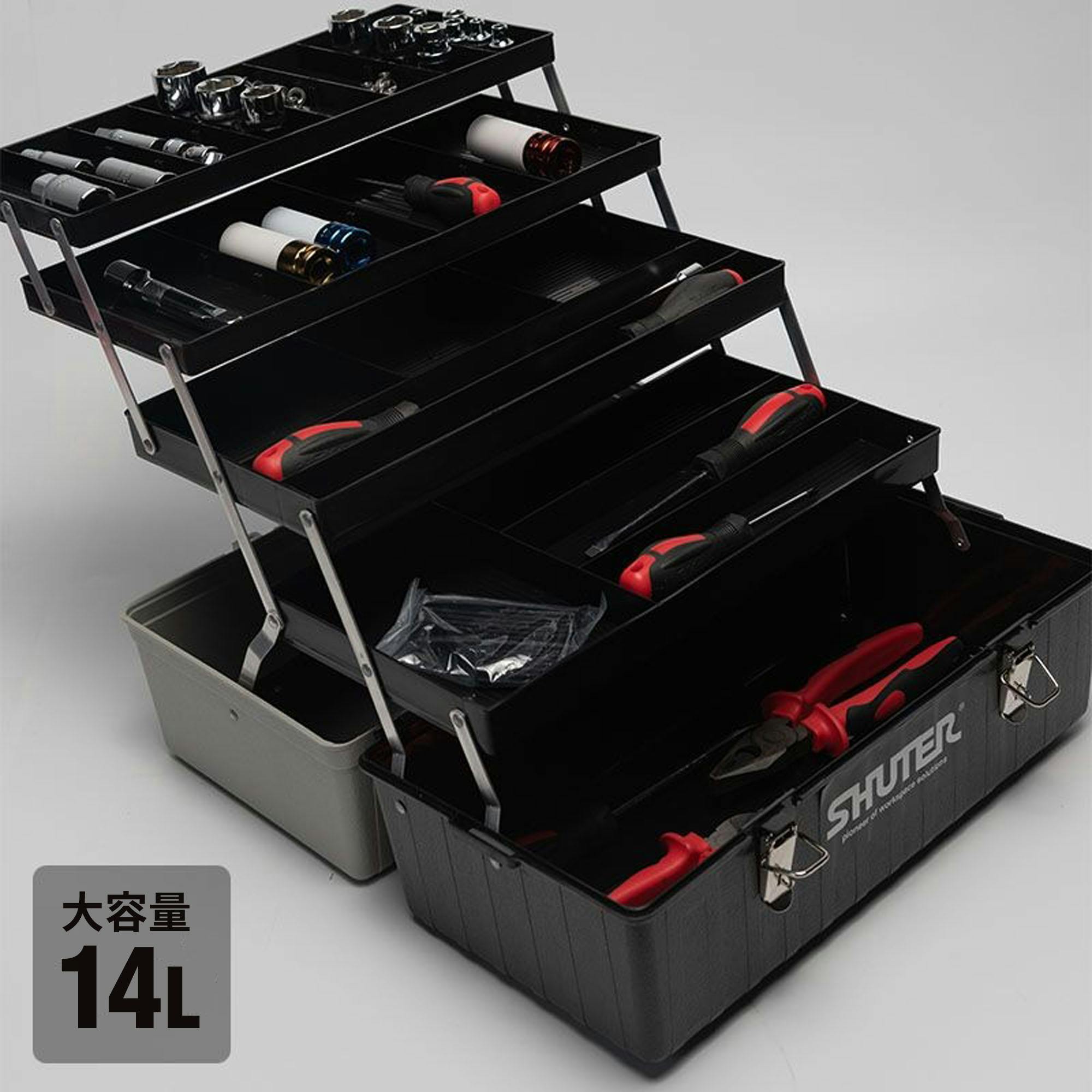 SHUTER デラックス プロフェッショナル ツールボックス TB-104 工具箱