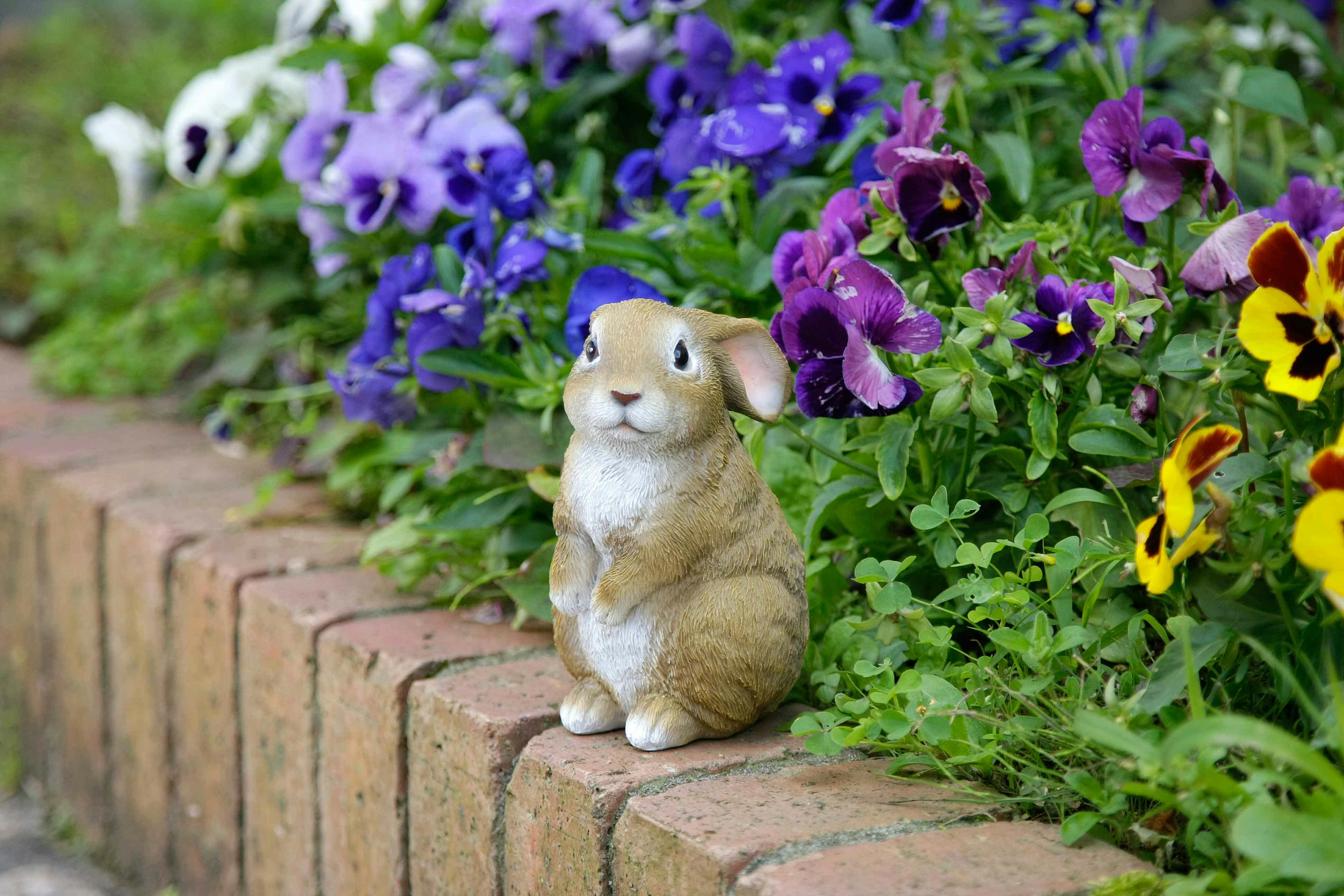 セーブ・インダストリー ミニうさぎ 園芸 庭 オブジェ SV-5868【別送品