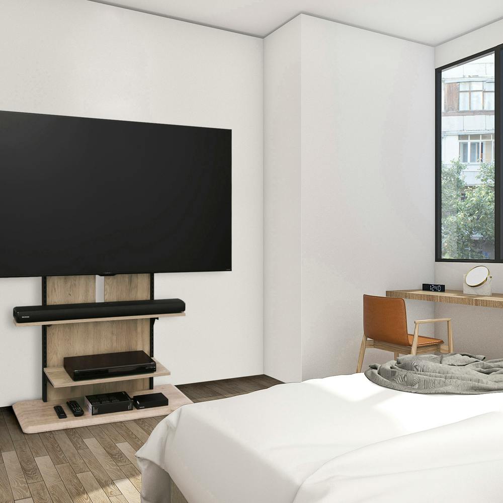 アイリスオーヤマ スタンドテレビ台 UTS-900R-LN ライトナチュラル