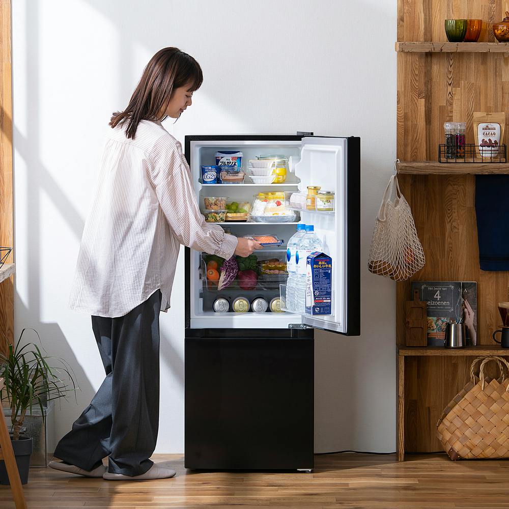アイリスオーヤマ 冷凍冷蔵庫 133L IRSD-13A-B ブラック 冷蔵庫 大容量