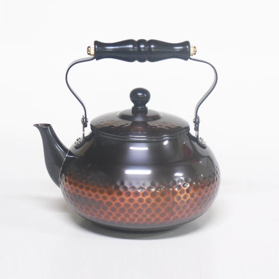 煎茶道具 古作 時代物 鉄瓶 釜師 雲色堂造 銅蓋 湯沸 【公式通販】