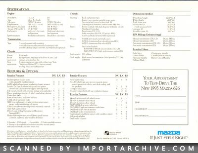 1993 Mazda 626 Brochure (Preview Version) - ImportArchive