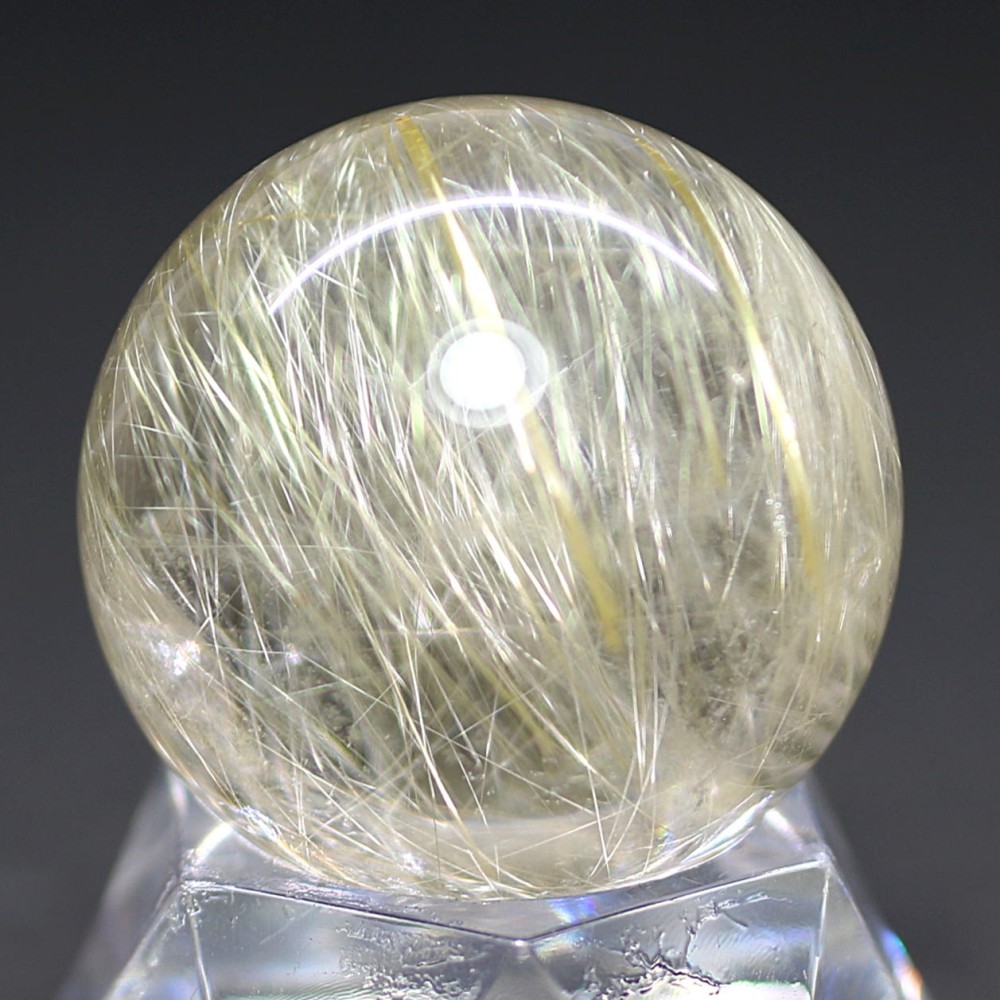 −様専用 超絶綺麗✨62mm ゴールドタイチンルチルクォーツ 丸玉