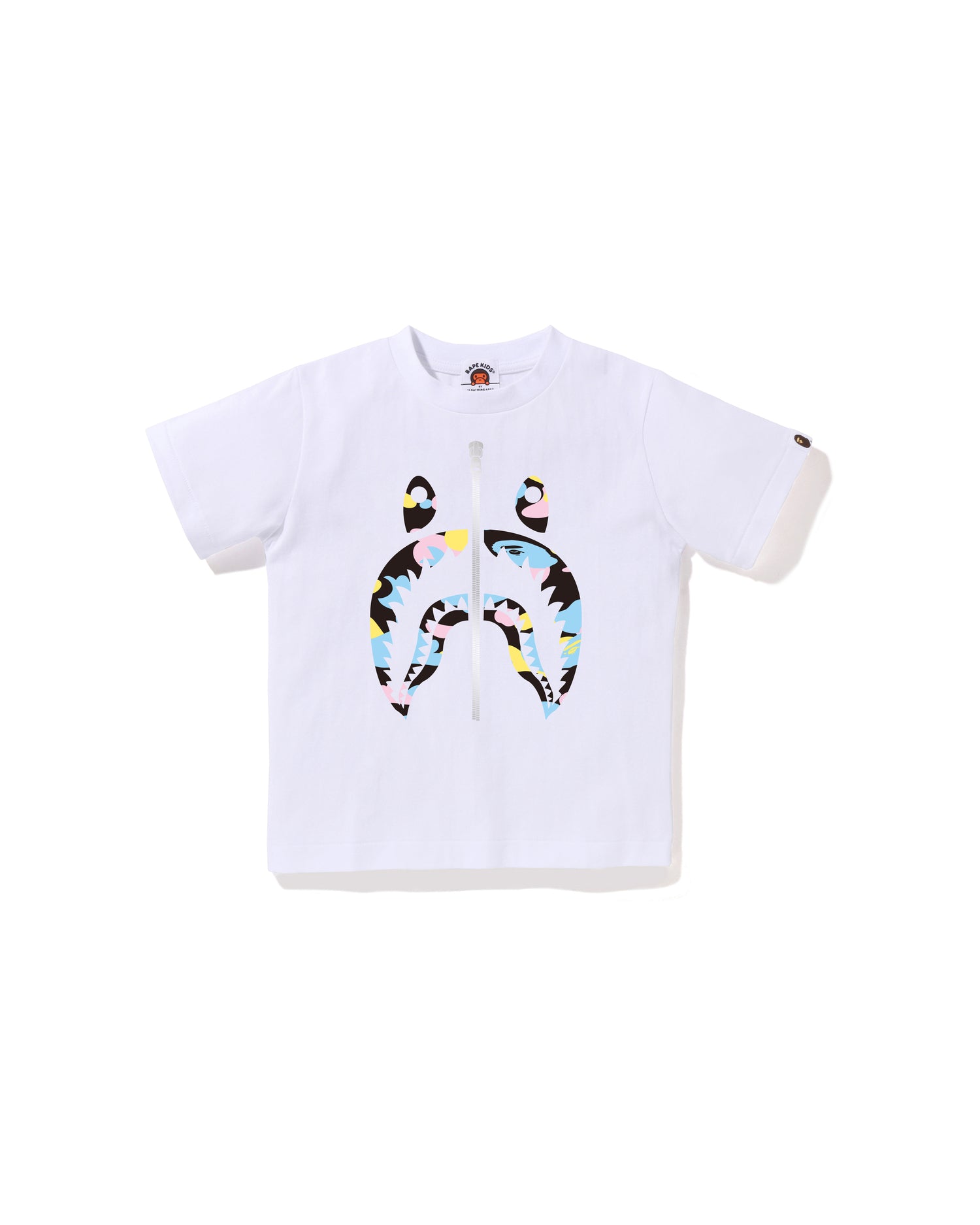 A BATHING APE® Kids New Multi Camo Shark Tee | Bape official