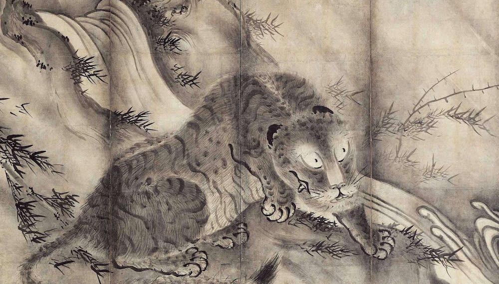 1975年 サロン・デ・ボザール 入賞 作品 坐禅 仏教 美術 墨 絵画 1975