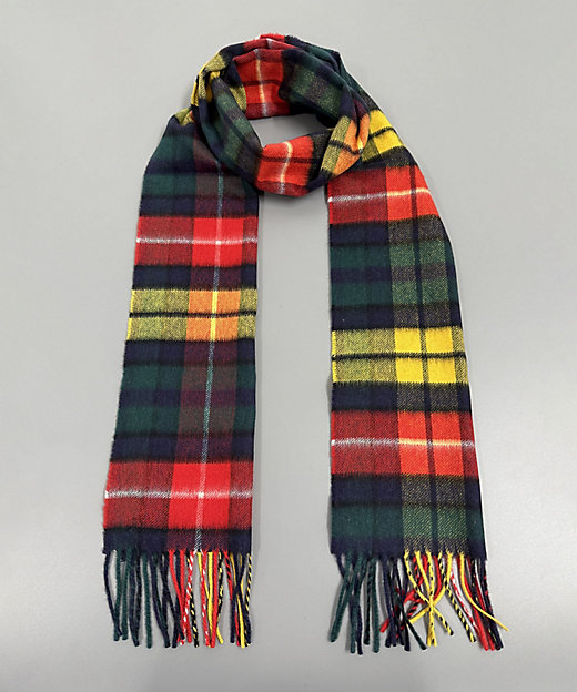 WA00016 カシミヤ100％チェックマフラー WA16／2JH