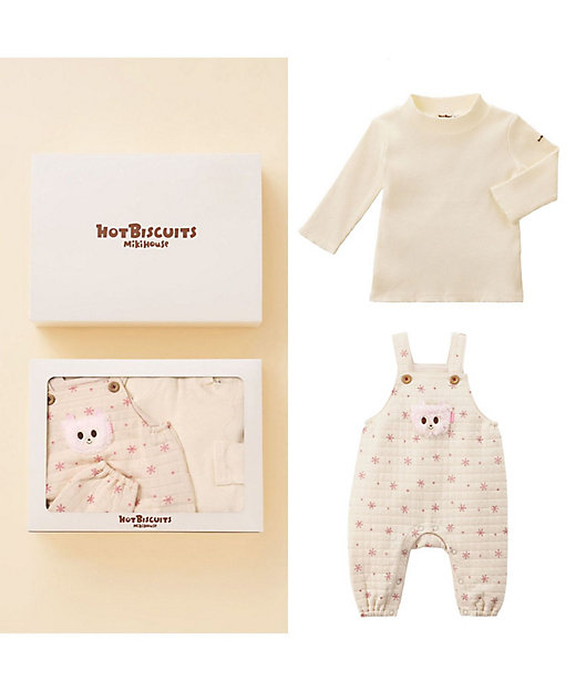 キルト素材 オーバーオール＆Tシャツギフトセット | HOT BISCUITS