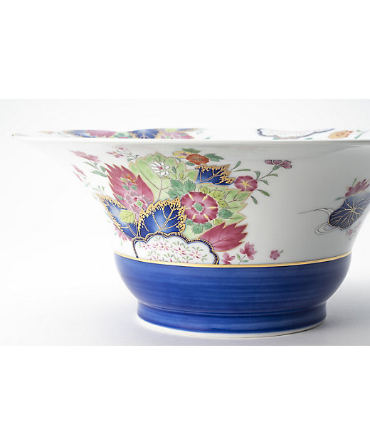 ♥【染付】竹笹・花絵柄竹筒型花瓶円筒形希少なヴィンテージ有田焼