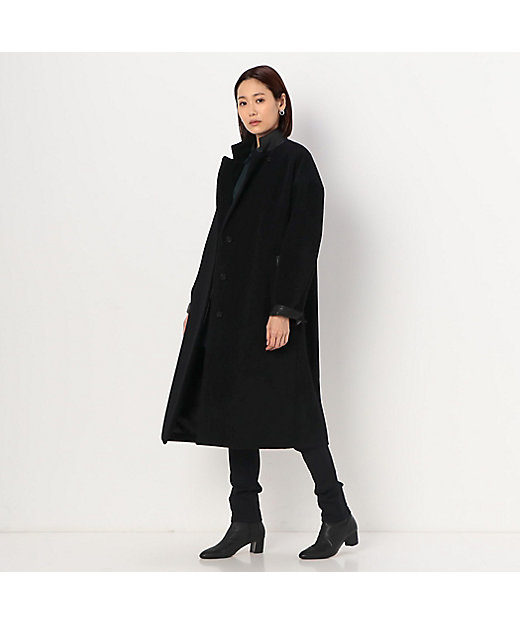 bajra バジュラ アンゴラ ウール チェスターコート ブラック 3 bajra