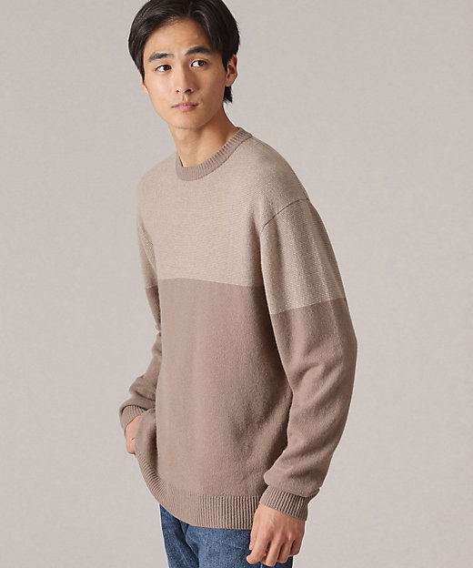 洗えるカシミヤ】微塵ボーダー カシミヤニット（2002343111