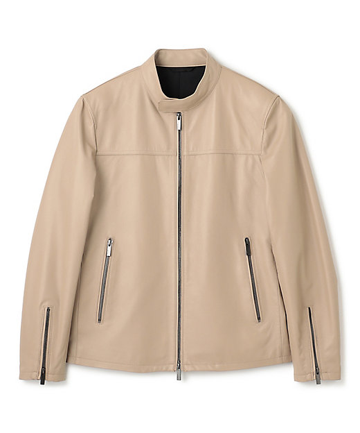 ライトラムナッパ レザー シングルライダース（LWJHGS0001