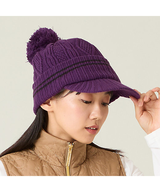 取り外し可能】ポンポン付きニットキャップ（23155502