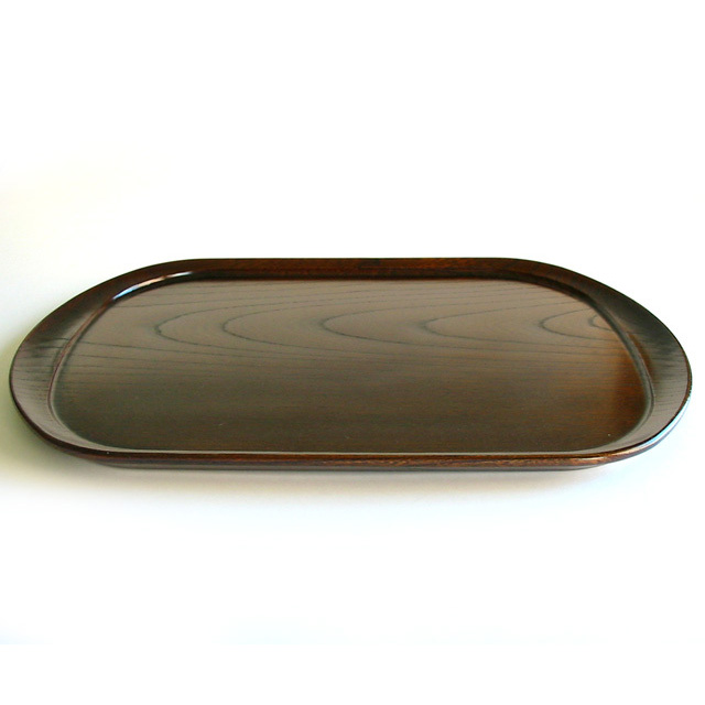 楕円盆 和楽 欅 木製 漆塗り トレー 漆器の井助