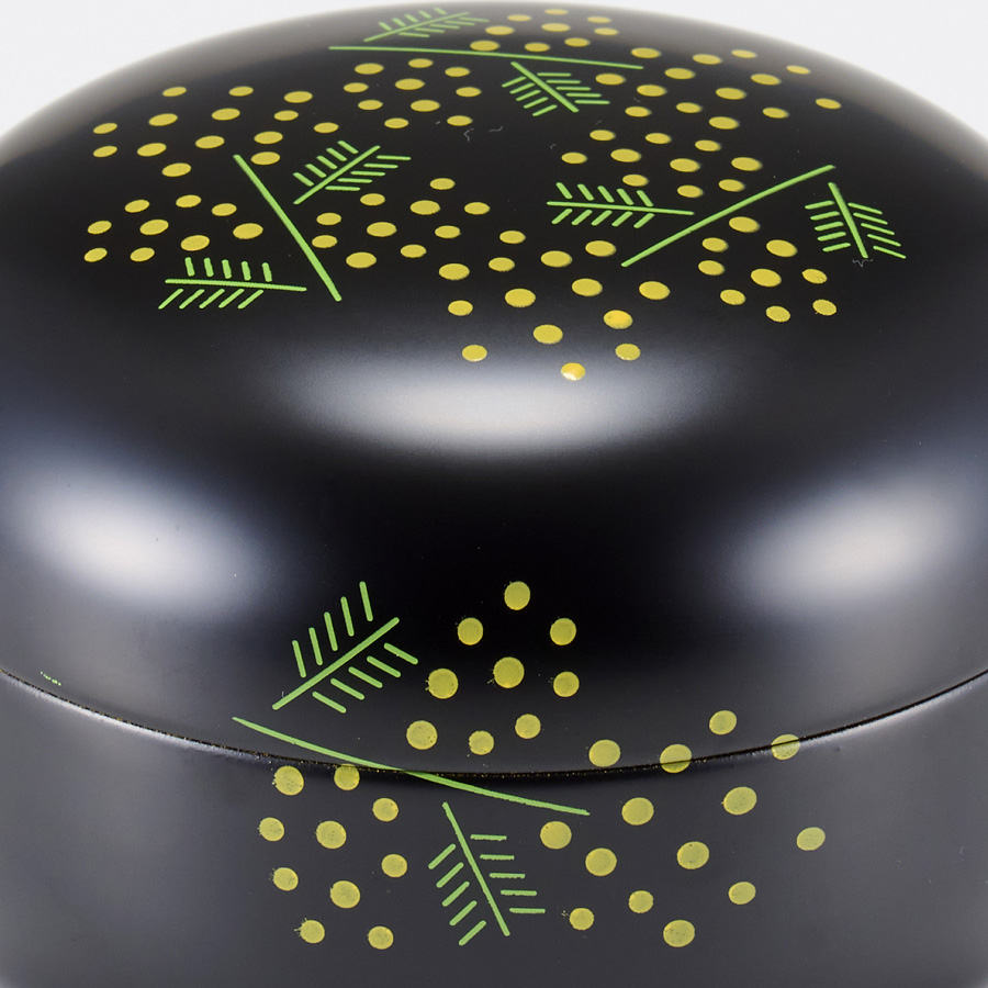 MIMOSA ボンボニエール 小 黒/白 漆塗り 漆器の井助