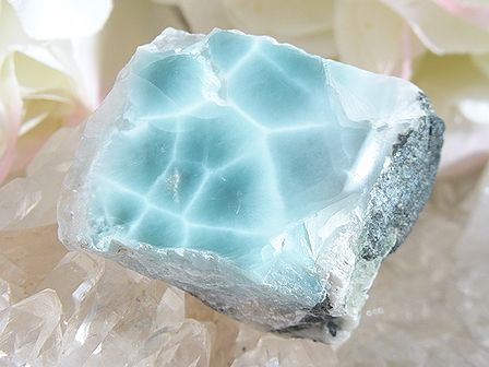 ラリマー】E 原石 最高級 唯一無二 天然石 ラリマー 原石 母岩つき ☆ 1