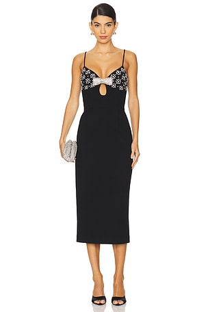 Rebecca Vallance Rina Midi Dress in Black | REVOLVE