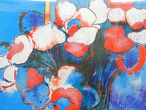 ポール・ギアマン 夕暮れの花と馬 159/200 証明書付 リトグラフ版画