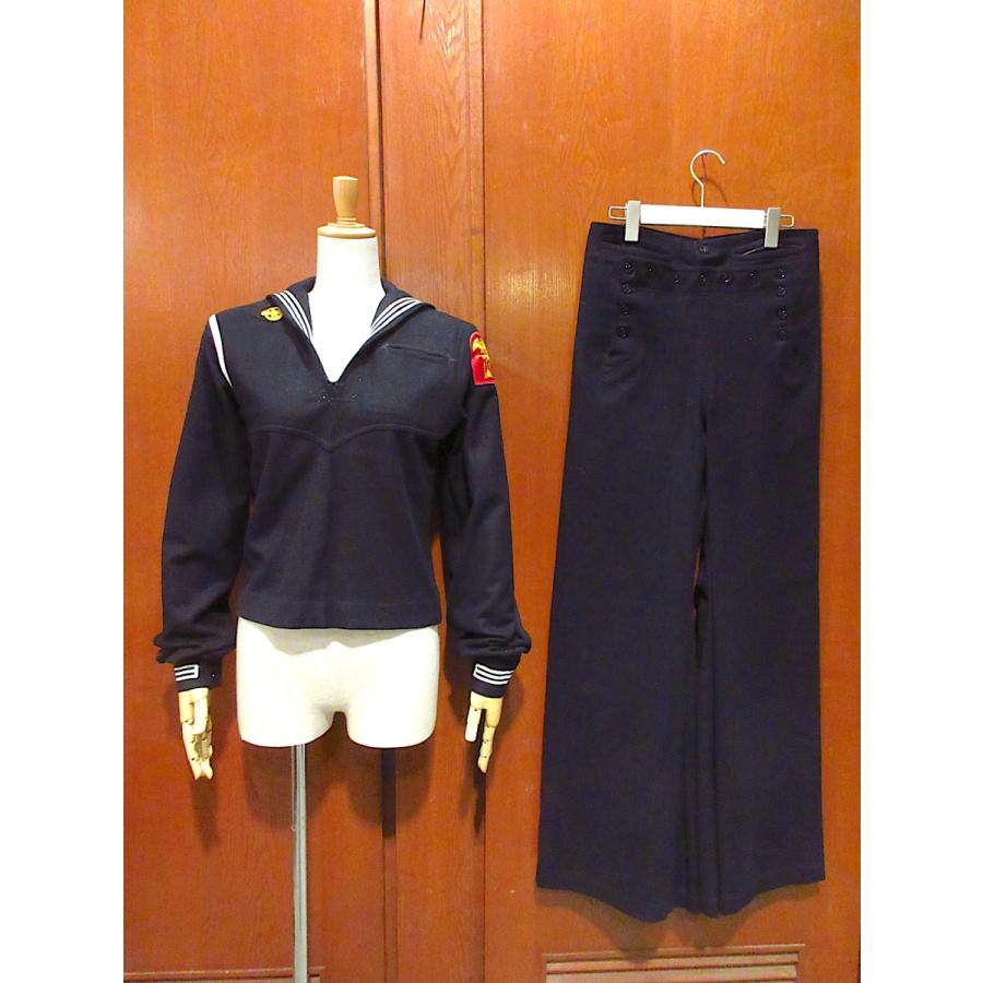 ビンテージ40's○U.S.NAVYウールセーラーシャツ & セーラーパンツ
