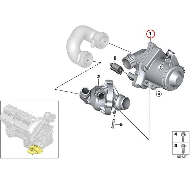 BMW 電動 ウォーターポンプ BMW E82 E90 E91 E92 E93 F07 F10 F11 F12