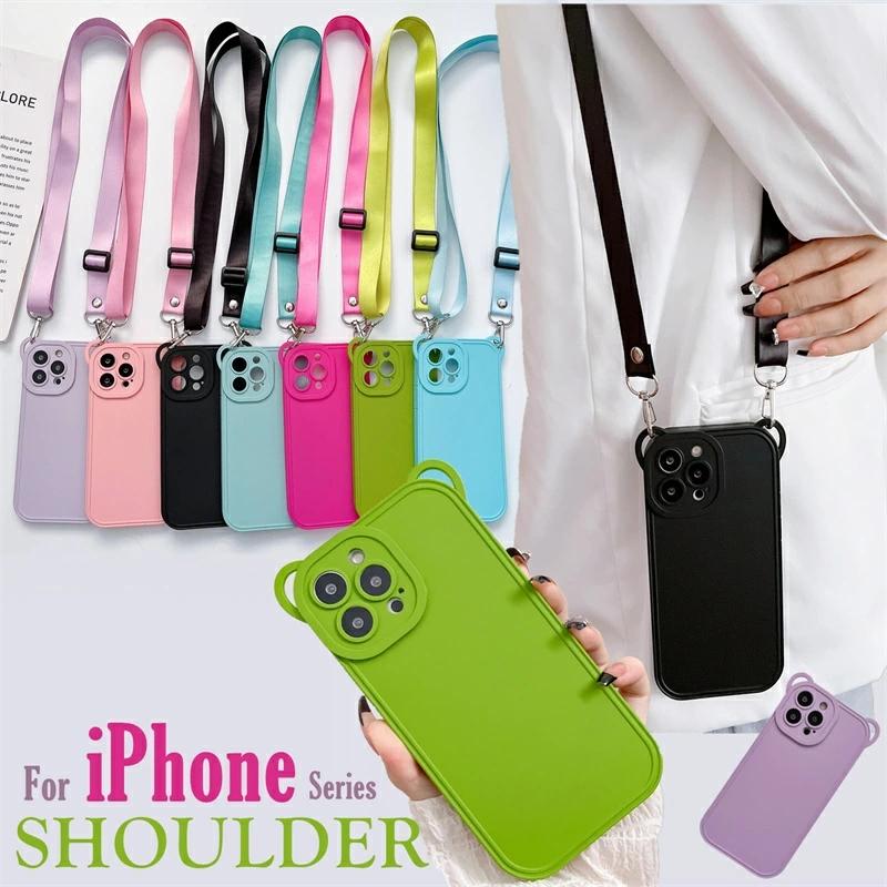 ストラップ付きiphone ケース iPhone 13 12 11 14 pro max ショルダー